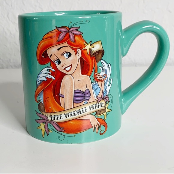 Disney Little Mermaid ARIEL Coffee Mug Green - Picture 2 of 4